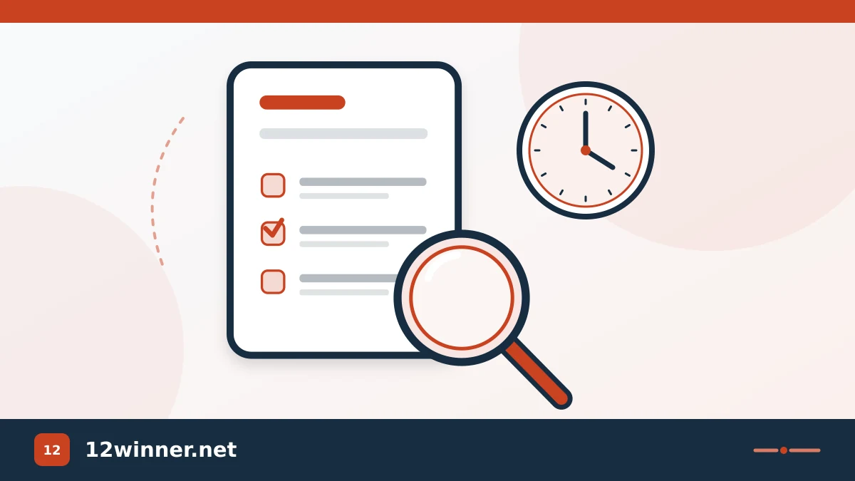 Document, magnifying glass and clock for reading conditions